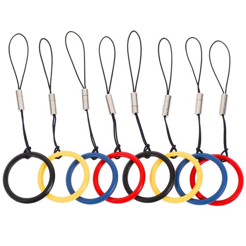 8 Pcs Metal Lanyard Ring Buckle Strap for Phone Mobile Hanging Key Chain - 第 3/10 張圖片