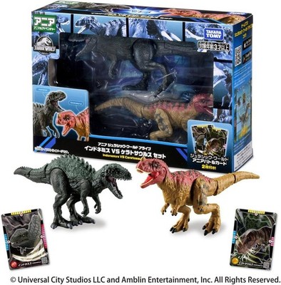 Takara Tomy Ania Jurassic World Alive Indonesymis VS Keratosaurus Set Japan