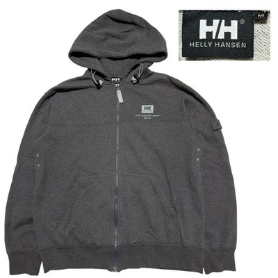 Helly Hansen Elbow Patch Hoodie Gray M Outdoor Casual Logo Patch