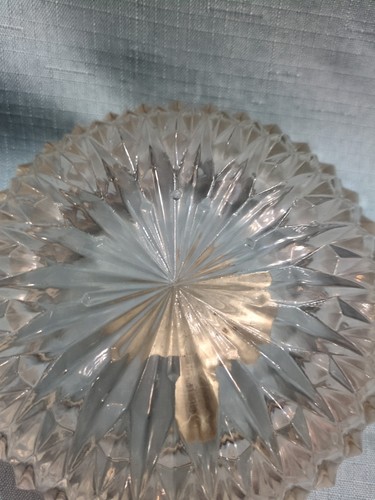 ANTICA TAZZA/CIOTOLA CRISTALLO VINTAGE FATTA A MANO BRAMA ENGLAND MOLTO UNICA 5"X2" - Foto 5 di 9