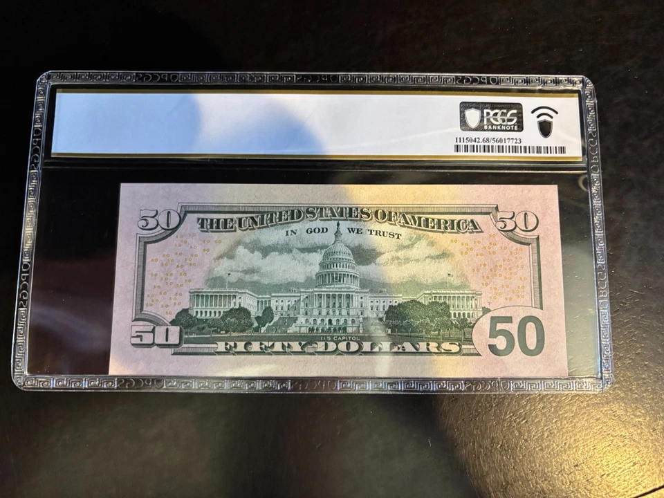 DBR 2004 $50 FRN Chicago STAR SupGem Fr. 2128-G* PCGS-B 68 PPQ Ser # EG06933392* - Image 2 of 2