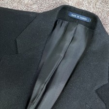 Ralph Lauren Black 100 Camel Hair Blazer Sport Coat Men's 41L Vintage 90's