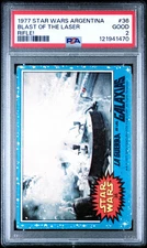 1977 Star Wars Argentina Stani Blast Of The Laser Rifle! #36 PSA 2