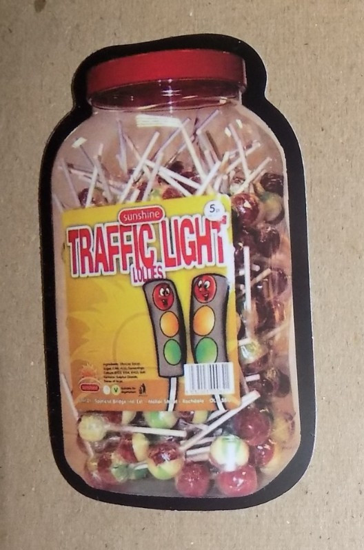 SUNSHINE TRAFFIC LIGHT LOLLIES - Whacky Sticker