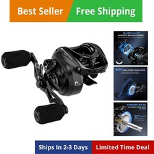 Spartacus II Plus Mulinello da Baitcasting, Sistema frenante magnetico DualBalance, 8.0:...