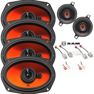 JBL STAGE1962M 6x9'' Front-Rear Speakers + JBL Dash for 2009-2025 Dodge RAM 1500