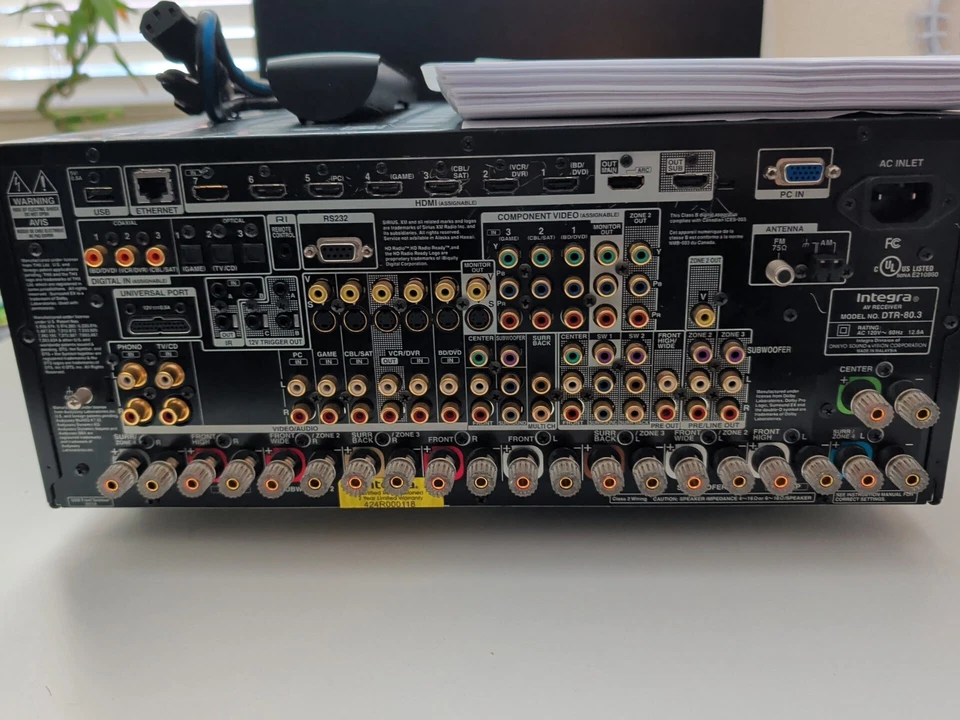 Integra DTR-80.3 9.2 AV Home Theater Receiver - Image 4 of 4