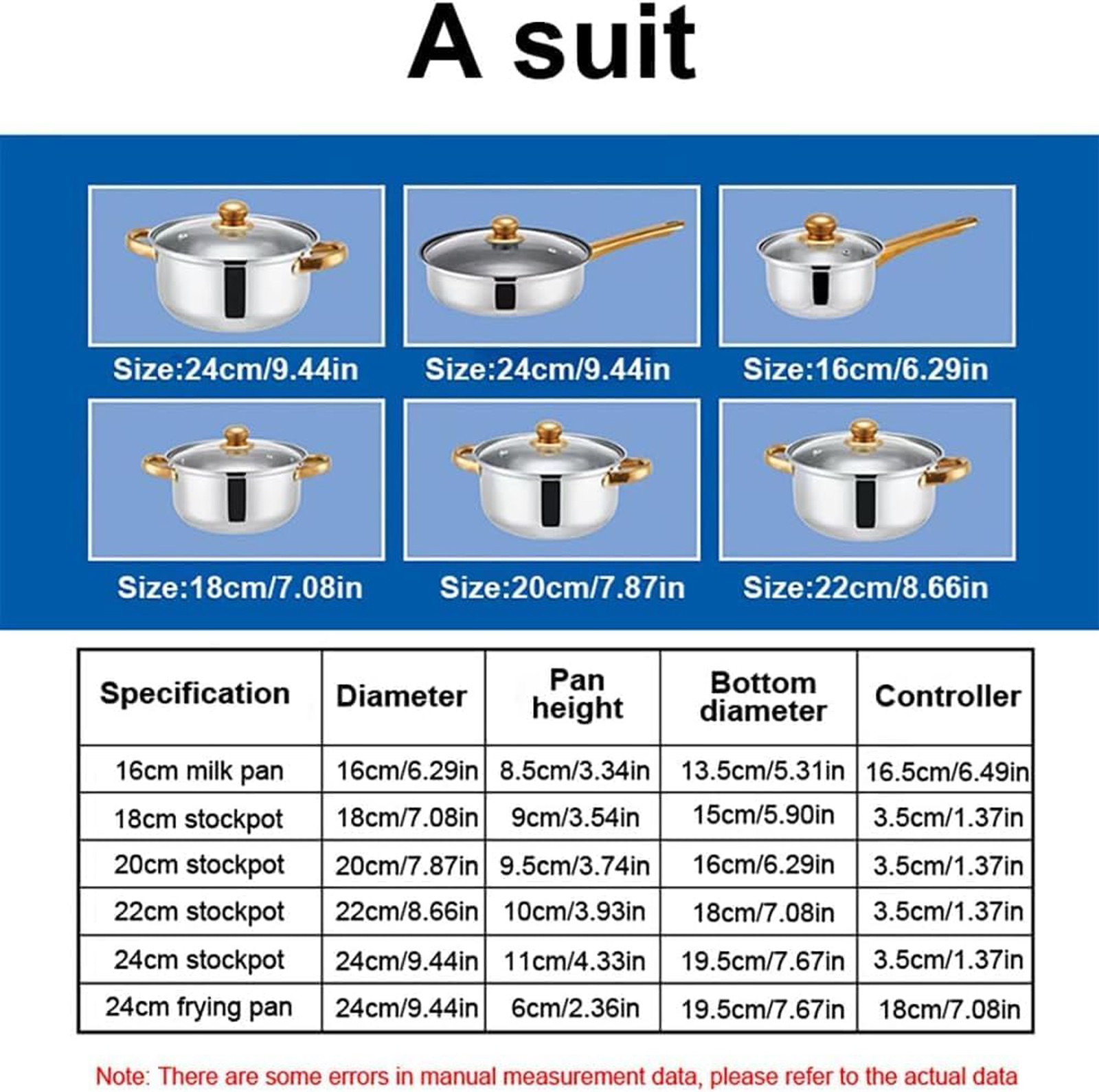 12 Piece Cookware Set Nonstick Pots and Pans Home Kitchen Cooking Non Stick, Red