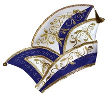 Prunkmütze Für Elferrat & Komitee – Narrenkappe In Größen 55-61 Cm, Mit Goldborde & Glöckchen