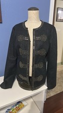 Chico's Black Beaded Sequin Embellished Jacket Women's Blazer Size 1