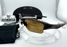 OAKLEY FLAK JACKET 1.0 XLJ POLISHED ROOTBEER BRONZE POLARIZED SUNGLASSES 26-231