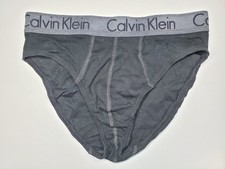 Calvin Klein Fine Rib - Men's Cotton Hip Brief - Black - Size M - NOS
