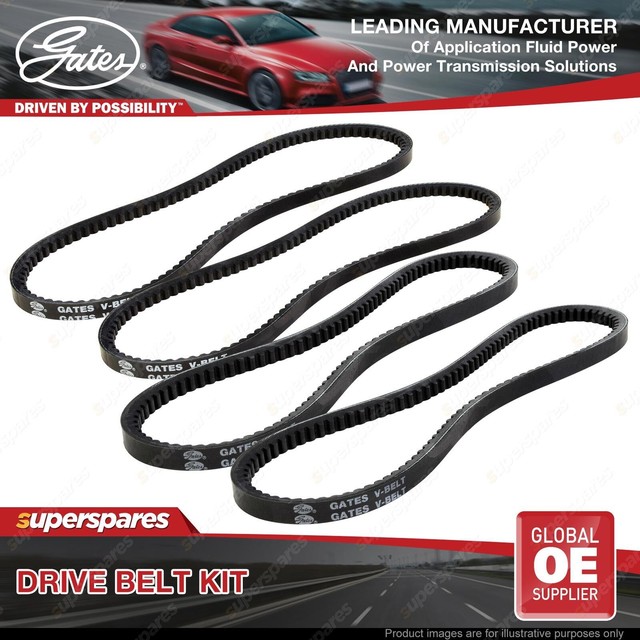 Gates A/C & Alt & P/S Drive Belt Kit for Nissan Patrol Y61 GR GU 4.5 TB45E 145kW