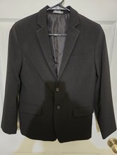Van Heusen Flex Black Boy's 2 Piece Suit Single-Breasted Notch Lapel Flat Front