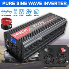 New Pure Sine Wave Power Inverter USB 2000W 3000W 4000W 12V 24V dc to 110V ac