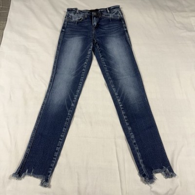Flying Monkey Women s Jeans Size 25 Medium Rise Distressed Ankle Skinny Blue