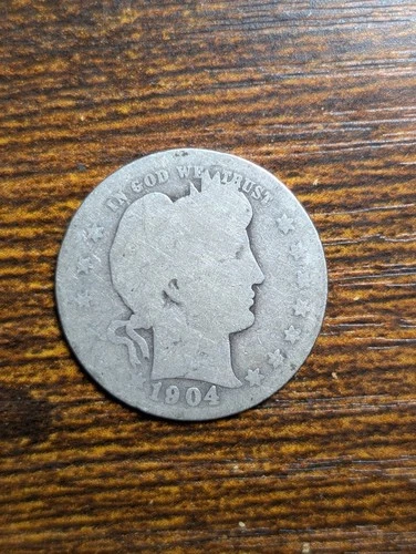 1904-O New Orleans Mint Silver Barber Quarter Tough Date