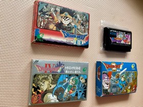 Famicom Dragon Quest I.II.III.IV Box and manual 4-piece set Dragon Quest