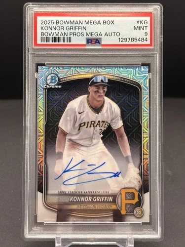 KONNOR GRIFFIN 2025 Bowman #CPA-KG HTA Rookie RC Mojo Refractor Auto PSA 9