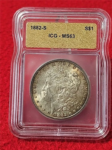 1882-S  MORGAN SILVER DOLLAR  ICG  MS 63                                 #T1650
