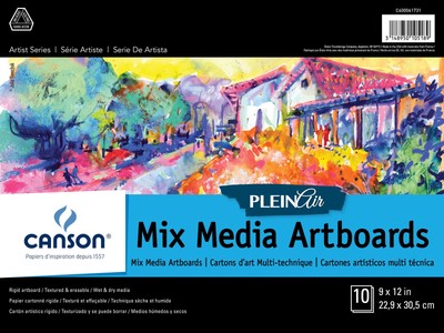 Canson Artist Series Plain Air Mixed Media Artboards 9''X12''-10 Boards C461731