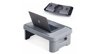 Grey Laptop Table | Bed Desk Stand With Foldable Legs | Multipurpose Lap Tray