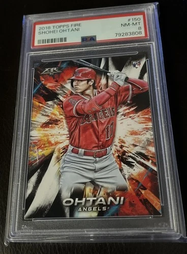 2018 Topps Fire - Shohei Ohtani #150 (RC) PSA8