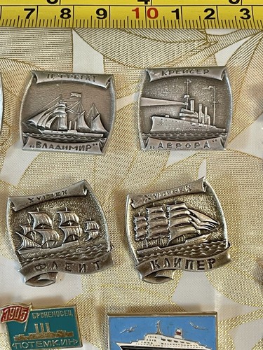 Set/ Lot Of 22 Ships Sea Boat Fleet Navy Soviet Union Pin Badge USSR - Picture 4 of 4