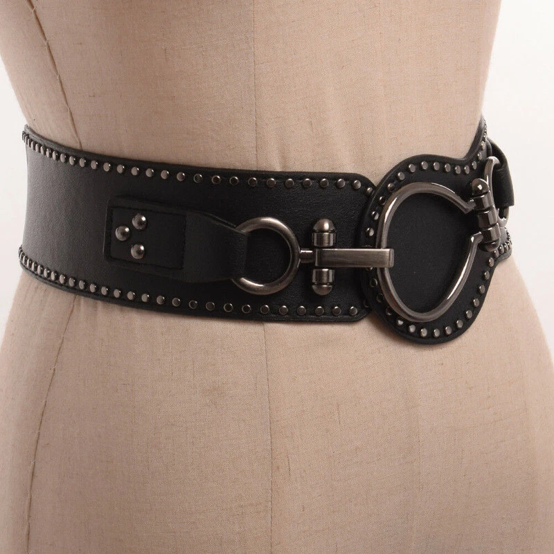 Vintage Steampunk Corset Belt Fashion Women Gothic Elastic Waistband Punk Rock - Image 4 of 4