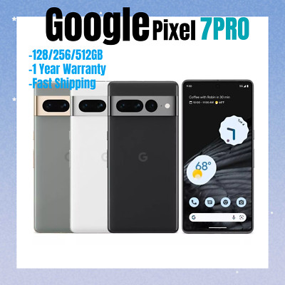 NEW Fully Unlocked Google Pixel 7 Pro 5G 6.7'' GP4BC 8GB 128/256/512GB All Colors