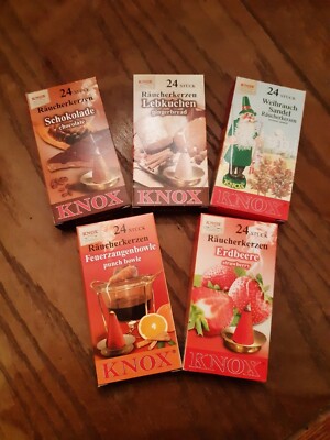 10 (5 x 2) Packungen KNOX Räucherkerzen (Original) - verschiedene Sorten