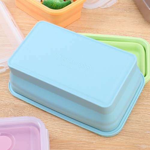Foldable Silicone Collapsible Folding Storage Lunch Boxes Silicone Food Bowl UK - Picture 5 of 14