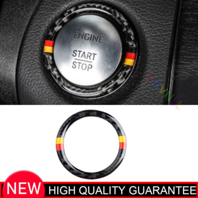 For Benz GLC 16-22 Real Carbon Fiber Engine Start/Stop Button Ring Cover Trim 1*