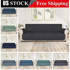 Sofa Slip Cover Quilted Soft Covers Pet Furniture Protector Throw 4 Seater