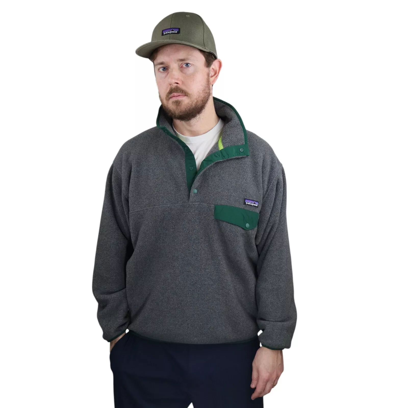 patagonia vintage synchilla snap-t pullover fleece jacket