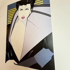 Patrick Nagel Vtg Print Playboy Illustration Woman Fashion Minimal Pop Art Deco