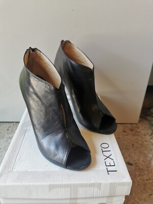 Escarpins Texto Pointus Bleus En Daim Et Cuir - Talons Aiguilles 37 - Soirée & Cocktail