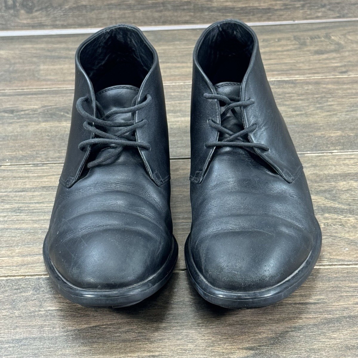 Ecco Black Leather Lace-Up Chukka Boots Size 11 Excellent Condition Amazon.com | ECCO Men main image 4