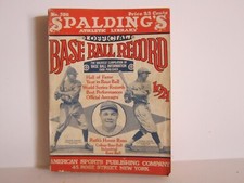 Spalding's Official Base Ball Record 1921. Cover photos of Ruth, Hornsby, Sisler