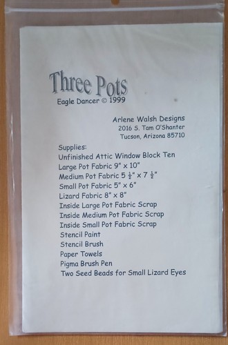 Arlene Walsh "Three Pots" Pattern - Picture 2 of 2
