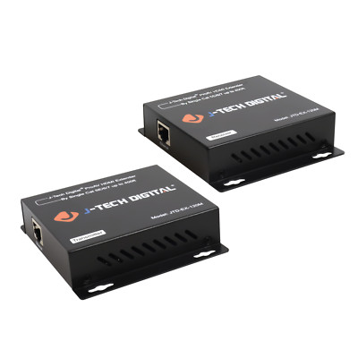 J-Tech Digital HDMI Extender Over TCP IP Ethernet Cat5e/6/7 Cable 1080P 400ft IR