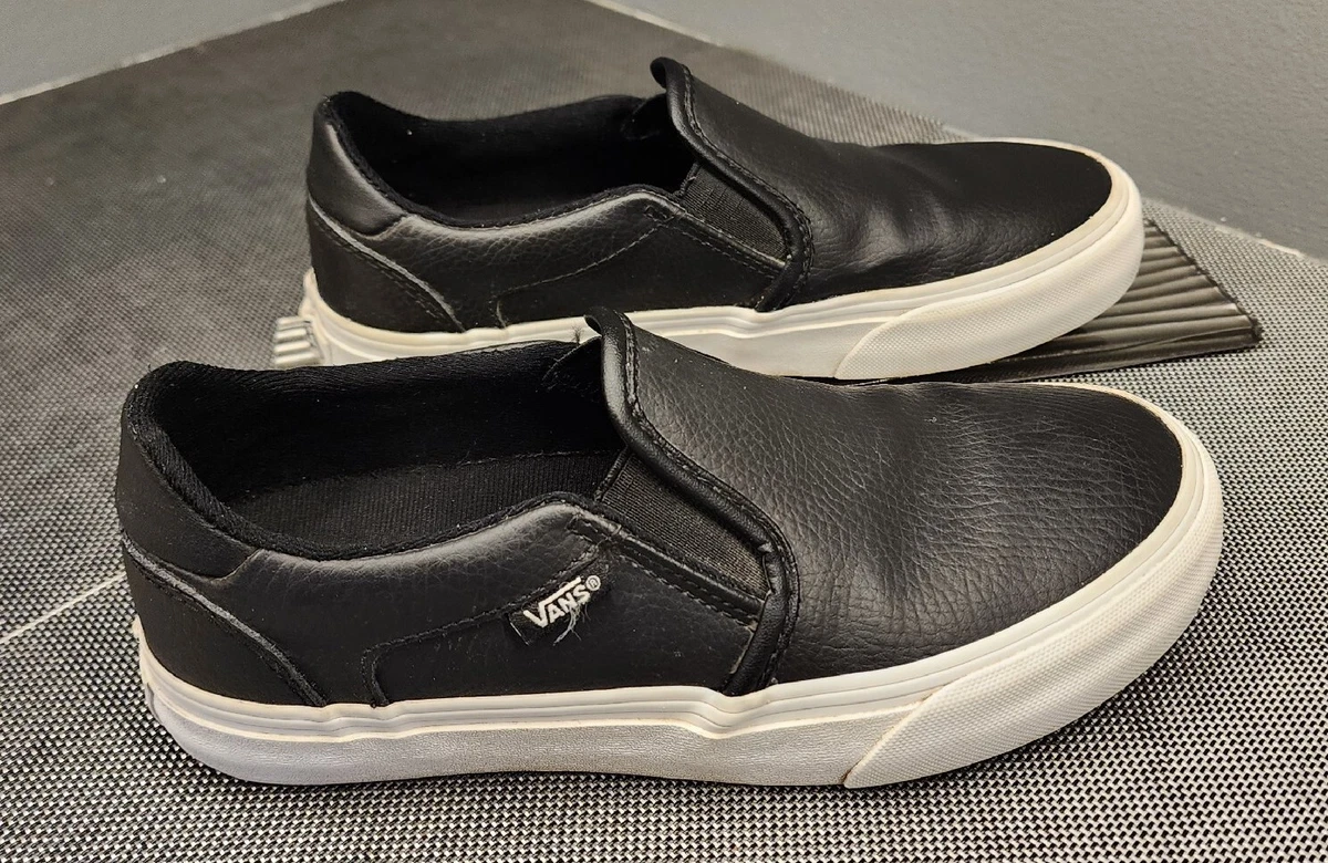 Vans Women s Asher Deluxe 721356 Black Casual Shoes Sneakers Size 6 Excellent