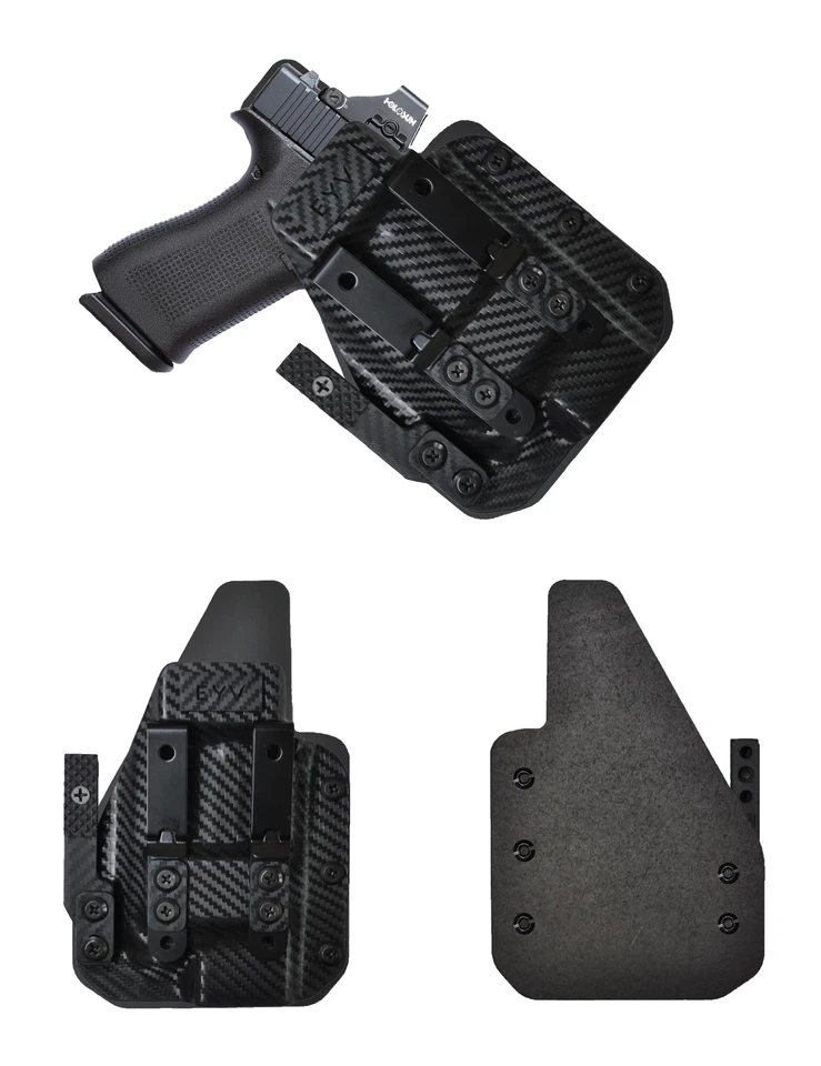 EYV IWB Hybrid Leather Kydex Concealment Holster - GLOCK 19 -TLR7/TLR7A Light - Image 2 of 4