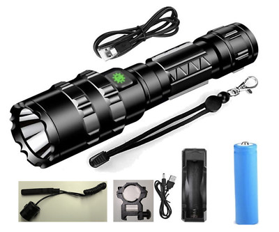 LED Taschenlampe Torches, wasserdicht, USB wiederaufladbar, Taschenlampe Jagdlicht