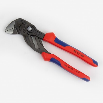 Knipex 7'' Pliers Wrench 8602180 Adjustable Wrench w Comfort Grip & Black Finish