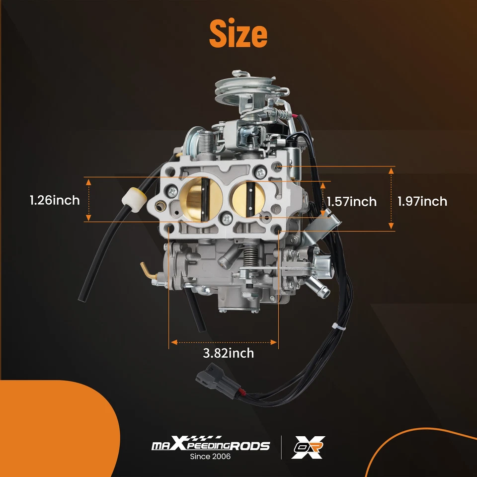 Carburetor Carb for Toyota 22R Hilux 1981-1988 Celica 81-84 Pickup 1981-1995 - image 3 of 4