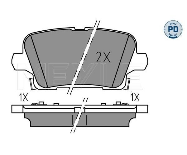 Bremsbelagsatz, Scheibenbremse Meyle 0252212317/PD FüR Opel-image