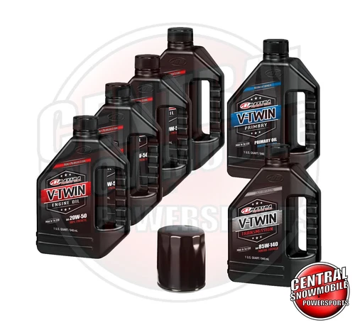 Oil Change Filter Kit V-TWIN Full Synthetic Harley Davidson 1999-2022 Black