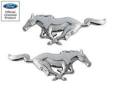 Ford Mustang Running Horse Pony 4 Chrome Fend...