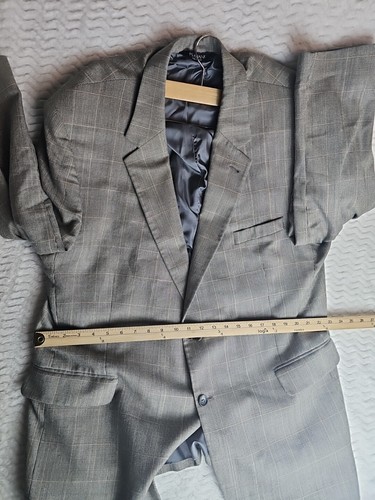 BLAZER UOMO JOS A.BANK BLU, BIANCO E GRIGIO SETA FIRMATO/TAGLIA 50 REG/USATO - Foto 3 di 8